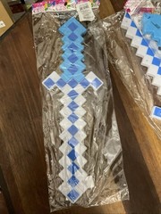 LED Blue And White Light Up Pixel 24 Sword