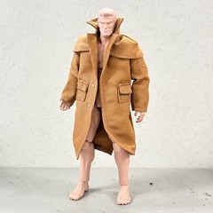 PB-LTC-DU-BRN: 1/12 Brown Wired Fabric Western Duster Coat for 6″ action figure