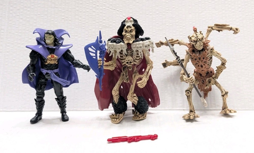 1994 Skeleton Warriors Action Figures Lot Of 3 Playmates Toys Vintage