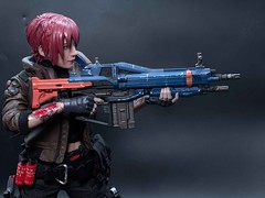 1/6 scale custom painted 3D print scifi cyberpunk heavy assault rifle