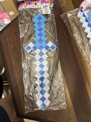 LED Blue And White Light Up Pixel 24 Sword