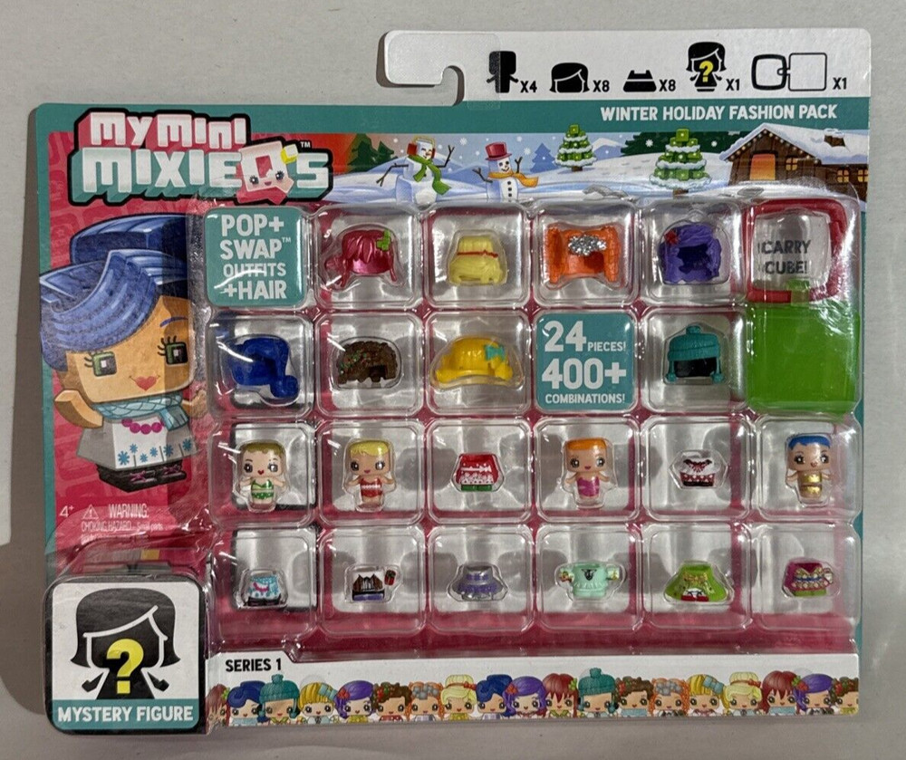 *New Damaged Box My Mini MixieQ’s Winter Holiday Fashion Pack 22 pcs Mixie Q’s D