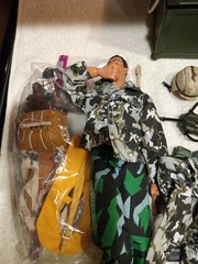 GI Joe Ammo Box (1990’s) Lot With Clothes And Accessories Weapons Figures