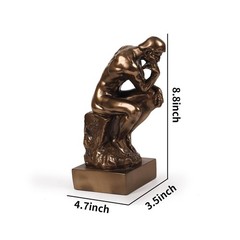Magicsculp-The Thinker Statue In Premium Cold Cast Bronze 8.8Inch Museum Grade