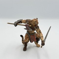 Papo Mutant Warrior Figures Lot Lion & Tiger w/ Weapons 2007 Set Of 2 Medieval