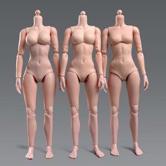1/6 Female Pale Middle Breast Chest Super Flexible Body For 12″Action Figure