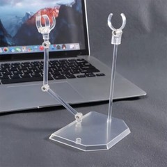 Clear Adjustable Action Figure Display Stand Bracket Base (1/144 Scale)