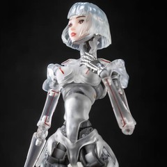 18cm Bone Workshop 1/12 AI Agent Lady Transparent Mech Action Figure