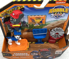 Rubble & Crew Paw Patrol Charger & Wheeler Build-It Pack Action Figure Playset