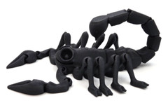 3D Printed Scorpion, Realistic Articulated & Flexible Joints, PLA, 9″, Black