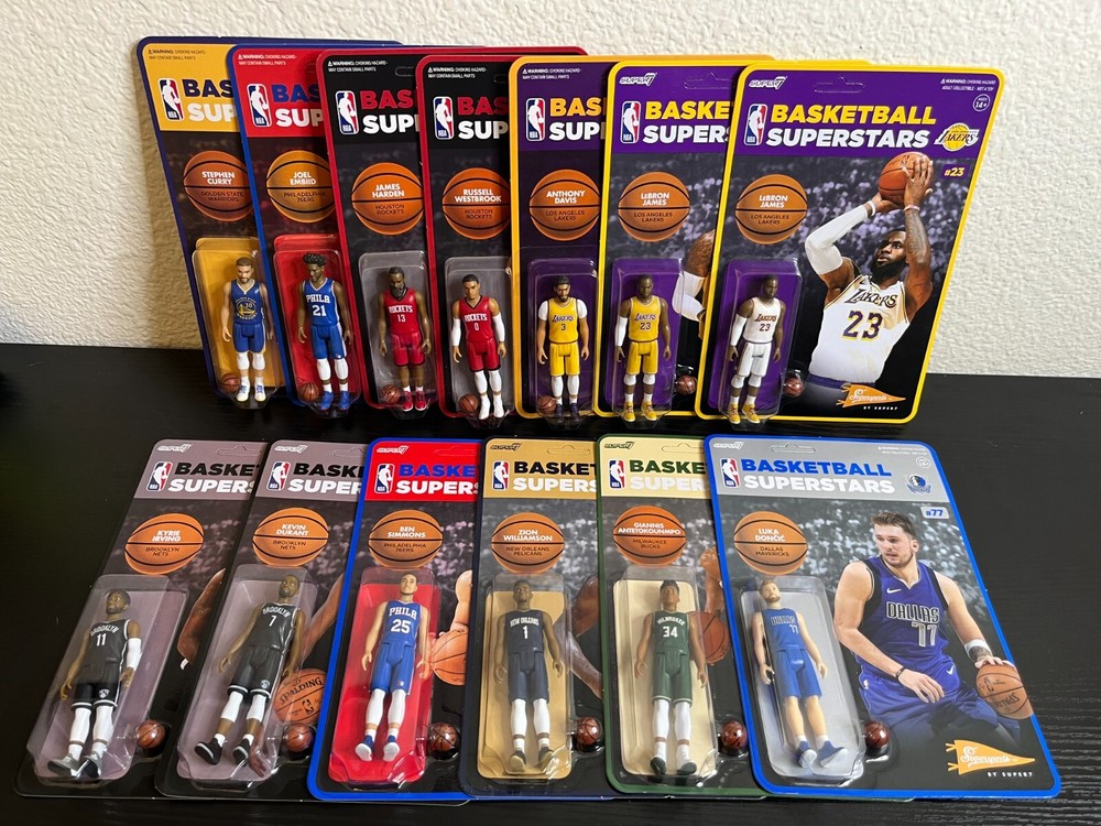 YOU PICK! Super7 basketball superstars reacton figures Lebron,curry,durant, NBA