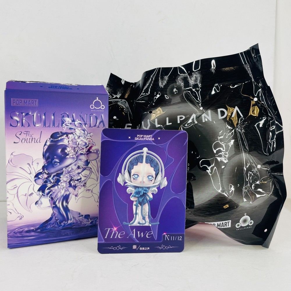 POP MART Skullpanda The Sound Series Figure Dolls The Awe Sealed Bag in Open Box