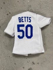PB-JESY-50: 1/12 Custom miniature Fabric Dodgers Betts 50 Jersey for 6″ Figure
