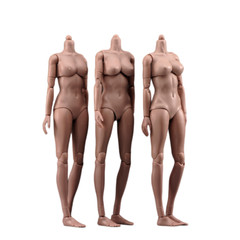 US 1:6 Woman Suntan Skin Middle Breast Female Body Super Action Figure Model Toy