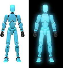 Glow in the Dark T13 3D Printed Action Figure – Fully Articulated & Customizable