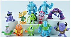 MONSTERS INC. 12 PIECE FIGURE SET- PVC- NEXT DAY FREE SHIPPING