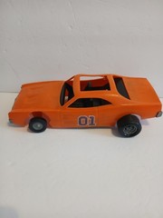 Vtg Mego Dukes of Hazzard General Lee Plastic Toy Model Car Damaged Incomplete
