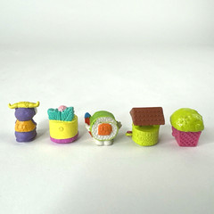 Lot of 5 Shopkins Moose Misc Pencil Toppers And Figures