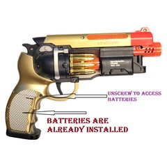 Large LED Light-Up Blaster With Sound (8.5) Adult Size Blade Runner Toy Pistol.