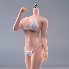 USA 1/6 Female Large Bust Body Makeup Detail Pale Skin Seamless Soldier Figure