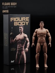 US 1:12 Flexible Muscular Male Strong Joint Body Head Hand Shape 6″ Figure