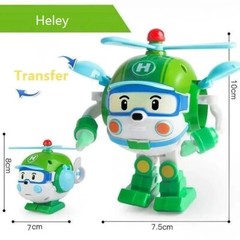 6Pcs Robocars Transformatie Robot Anime Action Figure Cartoon Toy ABS Plastic