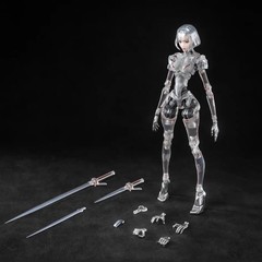 18cm Bone Workshop 1/12 AI Agent Lady Transparent Mech Action Figure