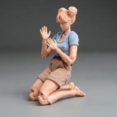 Romankey X COWL 1/12 Soldier Action Figure 6in Girl Suntan Skin Joint Body Model