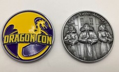 Time Variance Authority/Dragoncon 2 inch Challenge Coin, Antique silver