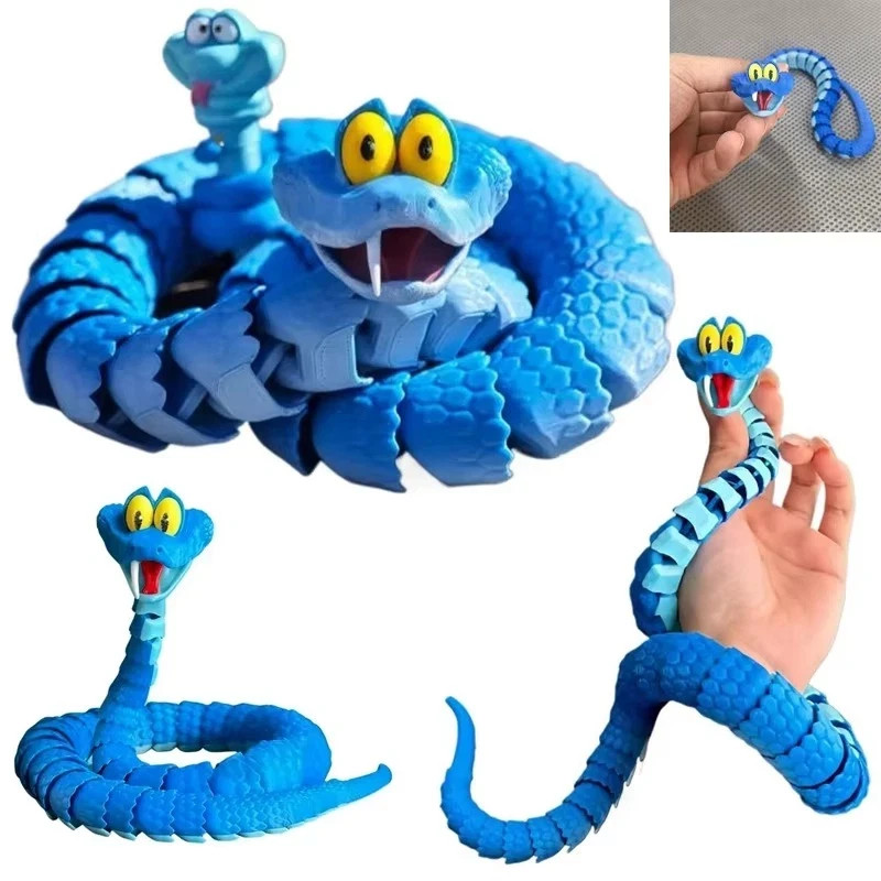30cm Gary Snake: Disney Zootopia 2 Articulated Simulation Toy Snake, 3d Printed*