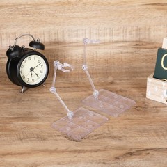 Clear Acrylic Action Figure Display Stands – Supports 3.75″ & 6″ Models – 2 Pack