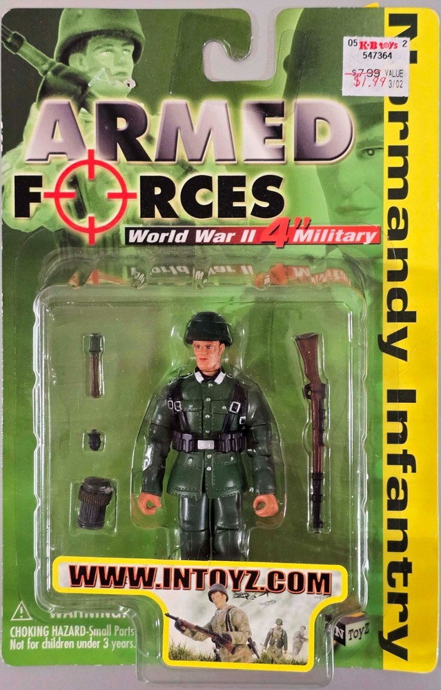 Vintage InToyZ Armed Forces Normandy Infantry World War II 4″-1:18 Action Figure