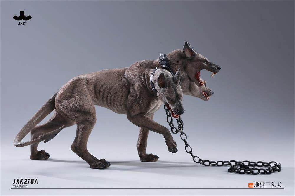 JXK 1/6 Fierce Hell Three-headed Dog Figure Animal Model Adult Xmas Gift Toys