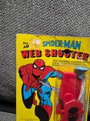 FUNSTUF Amazing Spider-Man Web Shooter and Captain America Shooter On Card. Nice