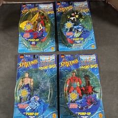 (4) SPIDER-MAN WEB SPLASHER HYDRO-BLAST ACTION FIGURE TOYBIZ NEW VENOM KAYAK