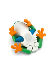 Lot 25 Articulated Frog Toy Mini 3D Printed Tree Frog Fidget Desk Pet – 1.25″