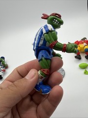 Playmates 1991 TMNT Sewer Sports Lot Leo Mikey Ralph Football Baseball