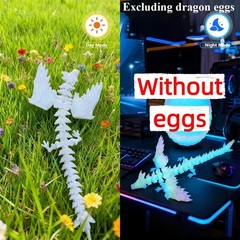 3D Printed Dragon Crystal Fully Articulated Dragon Fidget Toys Home Office Decor
