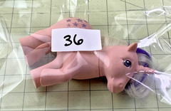 Vintage My Little Pony Unicorn Pink, Purple Stars-See Description; #36
