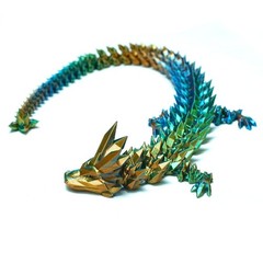 13.14inch 3D Printed Dragon Model,Articulated Animals figure,Toys Home Decor