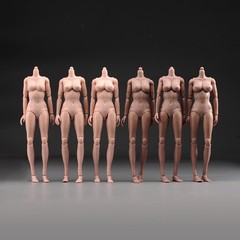 USA TQ0525 1/6 Female Soldier Suntan Skin Middle Breast Action Figure Body Model
