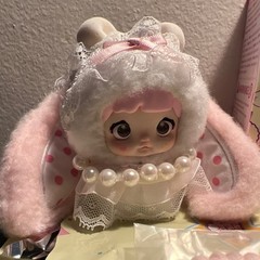 A62 Nommi Baby Sweetheart Bunny Plush Pendant (Mousse Sweet) Confirmed-AUTHENTIC