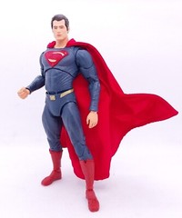 SU-C-MF-JST-SUP: Custom Red Wired Cape for Mcfarlane Justice League Superman