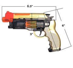 Large LED Light-Up Blaster With Sound (8.5) Adult Size Blade Runner Toy Pistol.