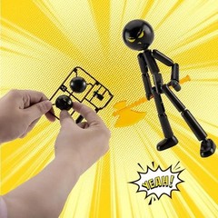 Articulated Stickman Robot Figure – 3D Printed Movable Mannequin – Drawing Model