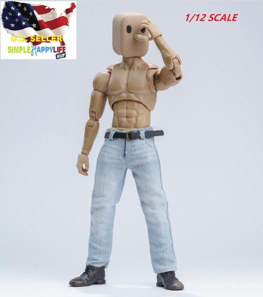 1/12 scale light blue jeans for 6″ figure SHF Nota Mezco MixMax PHICEN ❶USA❶