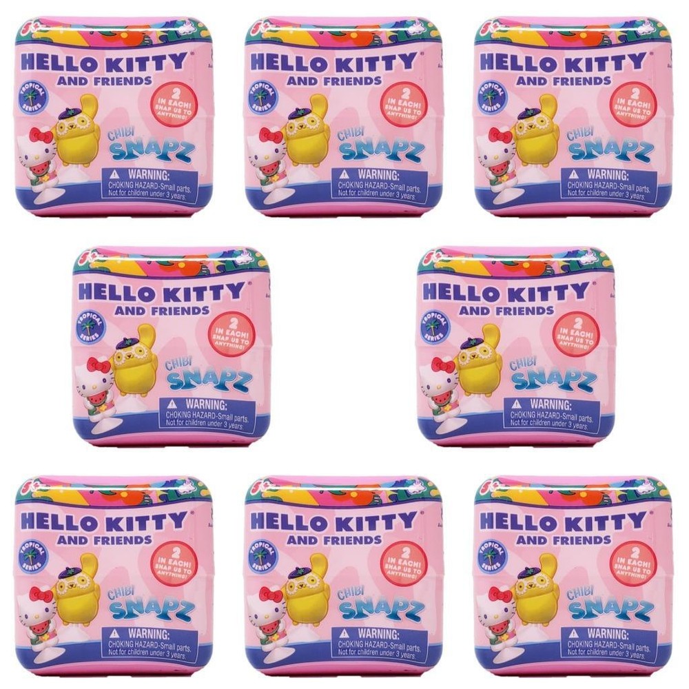 Hello Kitty + Friends Chibi Snapz Tropical Series : Lot of 8 Blind Cubes