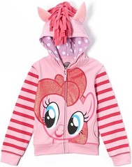 Breezy Girls’ Zip Hoodie with 3D Mane & Pockets – My Little Pony Style 6x