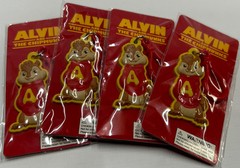 Alvin & The Chipmunks Rubber Bendable Keychains (Lot Of 4) 20th Century Fox, NEW