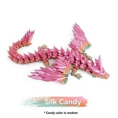 3D Printed Dragon Crystal Fully Articulated Dragon Fidget Toys Home Office Decor